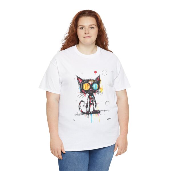 Woman wearing Mechakitten T-Shirt